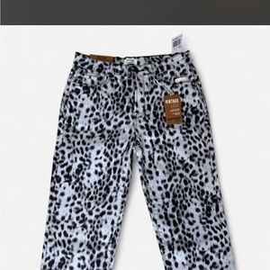 Kensie Vintage Luxe Animal Print Pants 4 NwT⭐️ black white leopard print